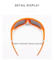 Lunettes de soleil de sport polarisées, légères, confortables, à monture intégrale, durables, de style oversize, avec protection UV400, pour le cyclisme, personnalisables en blanc