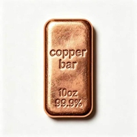 Lingote de Cobre Sólido de Alta Pureza 10 AVDP Oz .999, Metal Fundido para Colección e Inversión, Barra de Cobre