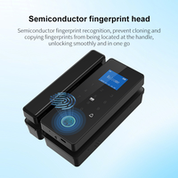 Serrure de porte en verre numérique intelligente avec application Tuya |   Télécommande par empreinte digitale avec stockage cloud |   Bloc d'alimentation d'urgence double en alliage d'aluminium Type-C