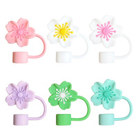 Nouveau bouchon de paille de fleur pour coupe Stanley, capuchon de couverture de paille en silicone mignon de 10mm, accessoires de boisson anti-poussière réutilisables