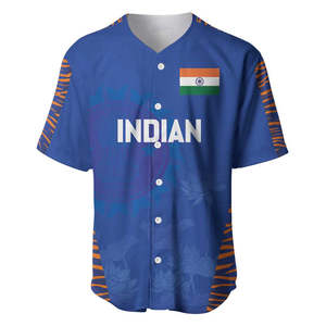 Inde Jour de l'Indépendance Baseball Jersey Indien Paisley Motif En Gros Haute Qualité À Manches Courtes Baseball Chemises Surdimensionné - Product Image 4