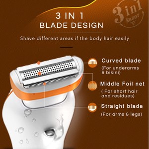 Depiladora Corporal Eléctrica Inalámbrica para Mujer, Recortadora de Bikini sin Dolor, Afeitadora de Piernas y Zona Íntima para Viajes, Depiladora Facial Reemplazable para Dama - Product Image 2