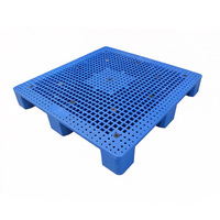 Palettes en plastique européennes plates à une face, adaptées à une utilisation sur terrain plat 1100*1100*140mm