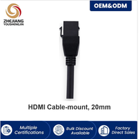 Connecteur Keystone Femelle-Femelle avec câble Pigtail de 20 mm, rallonge pour montage sur panneau mural