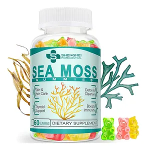 Cheaper high quality organic sea moss gel extract human hair care supplement sea moss gummies with protein for adults