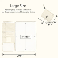 Tapis à langer portable haut de gamme, imperméable, pliable, pour voyage, extérieur, crèche, avec rembourrage de sécurité pour bébé