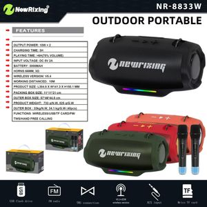 Micrófono Inalámbrico Potente NR8833 de 2 Micrófonos y 20 W con Altavoz Bluetooth de 3000 mAh, Portátil para Karaoke, Ideal para Niños, Reuniones Familiares y Actividades al Aire Libre - Product Image 6