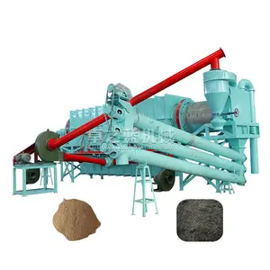 Machine de fabrication de charbon de bois de coquille de noix de macadamia biomasse poussière de scie continue ligne de production four de carbonatation four