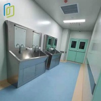Évier médical carré en acier inoxydable SUS304/acrylique de qualité hospitalière avec pare-éclaboussures pour clinique, certifié CE ISO