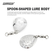 ROVORO Lames de spinnerbait bicolores anti-bruit avec roulement pivotant, kit de modification de leurre pour le black-bass et hameçon assist