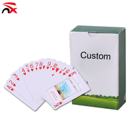 Cartes à jouer personnalisées bon marché avec impression standard double face, imperméables, plaquées en feuille, avec votre publicité