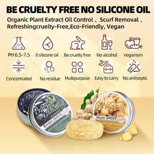 Barre de shampooing anti-pelliculaire, échantillon gratuit, meilleure vente, traitement rafraîchissant contre la perte de cheveux pour cheveux gras, lisse les cheveux avec de l'huile solide d'arbre à thé au romarin - Product Image 2