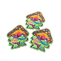 Badges en tissu populaires, application personnalisée hawaïen, dessin animé champignon mignon, Logo, patch de broderie de support à repasser pour vêtements