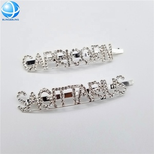 Custom 12 Horoscope Metal Rhinestone <strong>Hair</strong> <strong>Pins</strong> Stick <strong>Bridal</strong> Letters Bobby <strong>Hair</strong> <strong>Pins</strong> Women <strong>Hair</strong> Accessory Ornament - Product Image 1