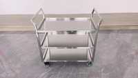 Harga Grosir Pabrik Jasonlon SS201 Keranjang Sajian 2 Tingkat Bahan Stainless Steel untuk Hotel, Restoran, dan Dapur