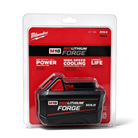 Batterie au lithium Milwaukee M18 Forge XC6.0 18V 6.0Ah Zero Tab Cell, batterie pour outils électriques robustes, compatible avec tous les outils sans fil M18