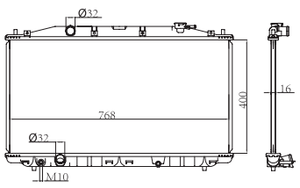Cho <span class=keywords><strong>Accord</strong></span> 2.0/2.4L '<span class=keywords><strong>08</strong></span>-12 MT tự động hệ thống làm mát bể nước bộ phận nhôm tản nhiệt OEM 19010r62h01 - Product Image 5