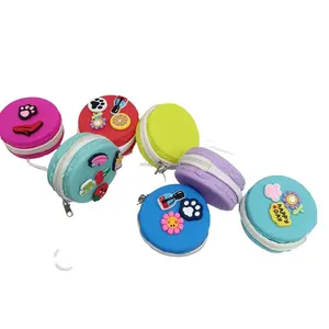 Small Silicone Pouch Zip Earphone Case key chain coin purse Mini Coin Pouch 2023 with charms