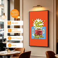 Layar Digital LCD Komersial Profesional 1200 Nits dengan Perangkat Lunak CMS, Desain Modular untuk Papan Menu Restoran