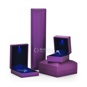 Factory Wholesale Led Jewellery <b>Box</b> Black Lacquer Custom logo Luxury Led Jewelry Package Diamond LED Jewelry <b>Box</b> - Product Image 6
