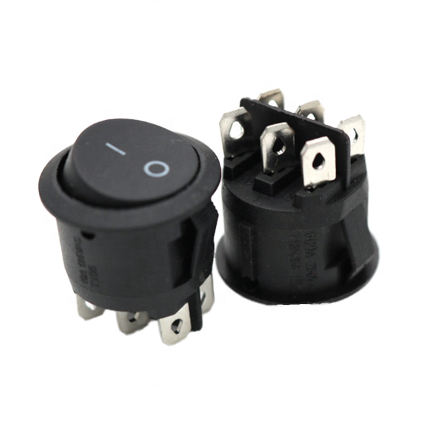 KCD2 6 Pin Spst on off Automotive No Light Transparent Cover Round Rocker Switch Series Waterproof Rocker Switch