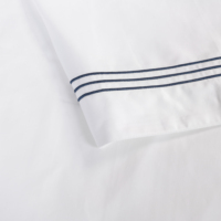 Literie d'hôtel de luxe en gros personnalisée en usine de 100% coton ensemble de literie en lin d'hôtel avec broderie à 3 lignes ensemble de housse de couette