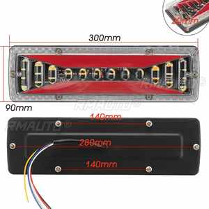 1 Paire de feux arrière LED dynamiques 12V 37LED / 24V 42LED pour voiture, camion, feux de freinage, clignotants, feux de recul, remorque, camionnette, camion, bus, camping-car - Product Image 2