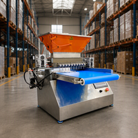 Machine de dépose semi-automatique de bureau pour usine, équipement de dépose de mini-gommes, bonbons, macarons, biscuits et gâteaux avec bande transporteuse
