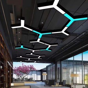 โคมไฟเพดานทรงตัว Y สีดำทองสไตล์นอร์ดิก โคมไฟอะคริลิคสำหรับห้องครั<span class=keywords><strong>ว</strong></span> ห้องรับประทานอาหาร โคมไฟอุตสาหกรรม - Product Image 4