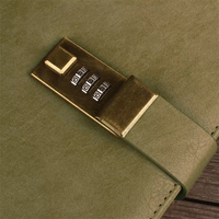 Carnet en cuir A5 rétro personnalisé avec logo, épaissi, avec serrure, livre de mots de passe créatif pour réunions d'entreprise
