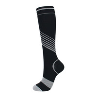 Chaussettes de compression tricotées, longueur mollet, rayées, élastiques, au-dessus du genou, pour hommes et femmes, ODM