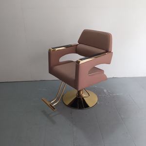 Nueva Silla de Barbería Verde de PU con Base de Acero Inoxidable Dorado, Puede Equiparse con una Bomba de Alta Capacidad - Product Image 4