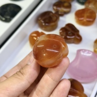 Figurine de Coccinelle en Agate Rouge Naturelle de Luxe en Gros, Mini Statue de Scarabée en Cristal, Pierre Brute de Forme Irrégulière, Pierre de Guérison Feng Shui