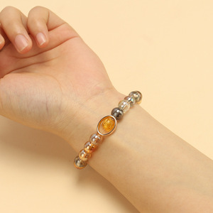 Colorful Crystal <b>Beads</b> <b>Bracelet</b> Multicolor Round <b>Charm</b> Unisex Fashion Jewelry Yiwu Origin - Product Image 2