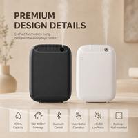 Diffuseur d'arômes sans eau pour salle de bain, 400 ml, LCD, sans fil, automatique, à fixer au mur, machine de désodorisation d'air pour la maison