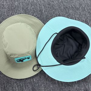 Sombrero de pescador de nailon para exteriores con logotipo personalizado y protección UV, gorra impermeable para senderismo, ala ancha, estilo pescador, cuerda - Product Image 3