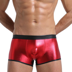 Venta al por mayor bajo cómodo de cuero de la PU de Cuecas Boxer Shorts <span class=keywords><strong>calzoncillos</strong></span> para hombres - Product Image 1