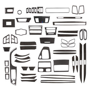 Pour BMW Série 3 E90 de 2005 à 2012, accessoires intérieurs de console centrale en fibre de carbone souple, kits d'autocollants de garniture intérieure BMW E90 - Product Image 2