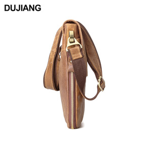 Sac bandoulière pour homme Dujiang en cuir véritable, style vertical, durable, pour un usage quotidien - Product Image 4