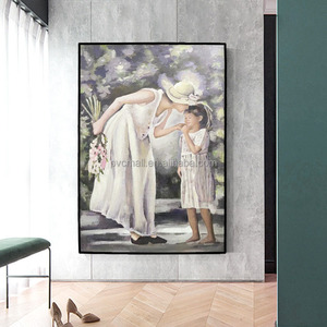 Ragazza <span class=keywords><strong>angeli</strong></span> e <span class=keywords><strong>dipinti</strong></span> un coltello 3D dipinto a mano dipinto a mano pittura astratta figura ritratto pittura ad olio per la casa moderna - Product Image 4