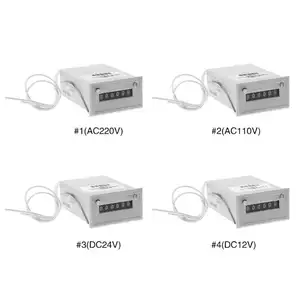 Contador de pulso electromagnético de plástico, 6 dígitos, AC220V / AC110V / DC24V / DC 12V