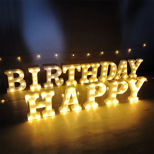 Lampe de nuit LED 3D 26 lettres 0-9 Enseigne lumineuse numérique Alphabet Lumière murale Lampe suspendue Extérieur Diplôme Mariage Fête LED Nuit - Product Image 5