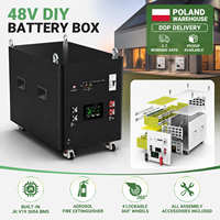 Boîtier de batterie DIY grande capacité 48V 51.2V MB56 32KWH avec BMS JK V19 300A pour systèmes d'alimentation hors réseau domestiques - Stock Pologne