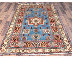 Personnalisable Taille Couleur 100% fait à la main bleu laine Afghan spécial Kazak tapis noués à la main abstrait pour la maison hôtels 6x9 9x12 pieds - Product Image 5