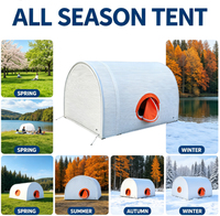 Tente de camping gonflable, imperméable, coupe-vent, grande tente de glamping pour complexe hôtelier, camping en plein air, glamping personnalisable