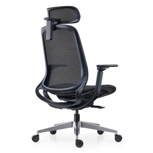 Chaise de bureau pivotante de direction entièrement en maille avec dossier inclinable, appui-tête 4D et siège à suspension coulissante - Product Image 2