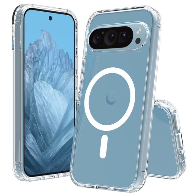 Bulk Wholesale Magnetic Clear Shockproof Mobile Phone Case for Google Pixel 9 Pro