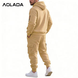 OEM 공장 맞춤형 반사성 통기성 캐주얼 프린트 솔리드 윈드브레이커 스웨트셔츠 및 면바지 남성 트랙수트 - Product Image 4