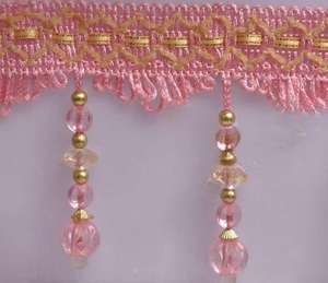 Pastèque <span class=keywords><strong>Shaoxing</strong></span> Dentelle Perles Rideaux Garnitures Élégantes pour la Décoration Intérieure - Product Image 1