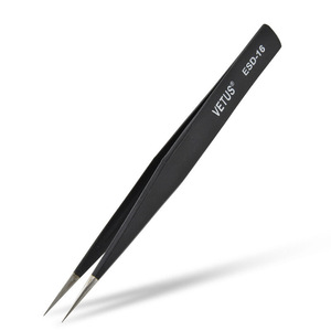 Vetus Tweezers ESD-16 Pointed Antistatic Stainless Steel <b>Precision</b> <b>Tool</b> For Electronics Repair - Product Image 1